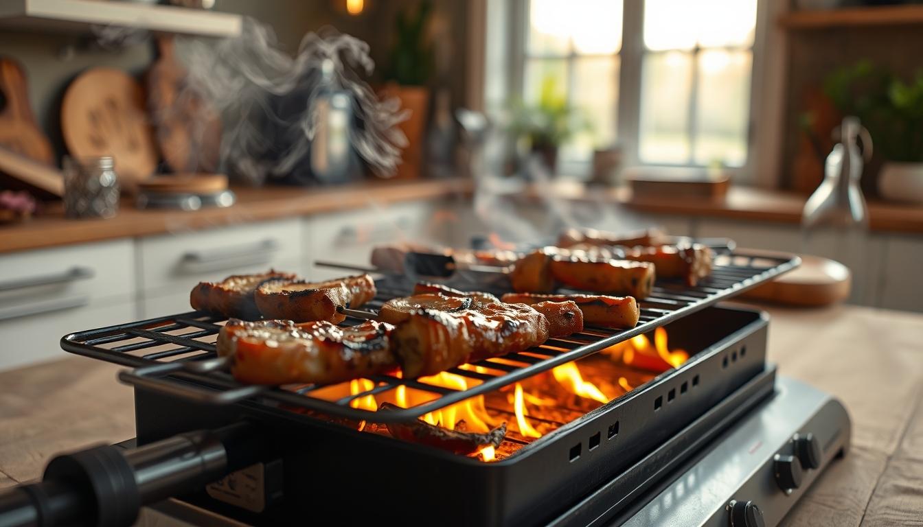 Measured baking ingredients prepared on a counter