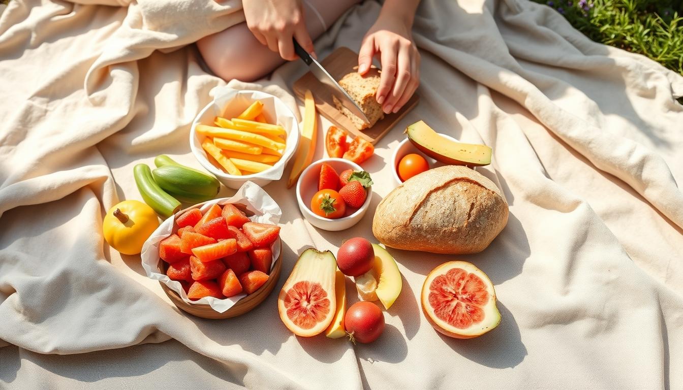 Fresh seasonal ingredients arranged for home cooking